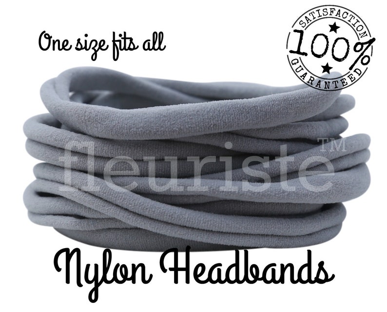 Gray Nylon Headbands Wholesale Nylon Headbands Bulk Etsy