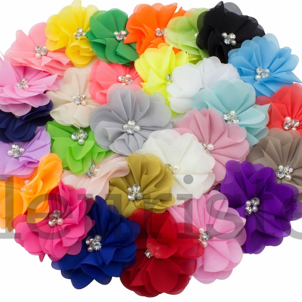 Chiffon Flower, Wholesale Flower, Fabric Flower, Headband Flower, Wedding Flower, Flower Embellishment, Diy Flower, DIY band, Choose colors