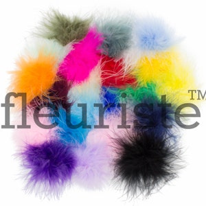 Marabou Feather Puffs, Marabou Puffs, Feather Puffs, Marabou Feathers, Curly Feathers, Feather Puff , Wholesale feather puffs, Choose Colors image 3