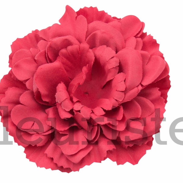 RED Peony Flower, 3.5" Flower, Wholesale Flower, Fabric Flower, Headband Flower, Flower Embellishment,  Diy Flower, DIY chiffon flower