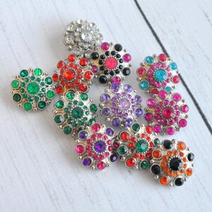 Bouton acrylique style vintage 25 mm, bouton vintage, bouton avec tige, bouton or vieilli, strass, embellissement, couleur au choix