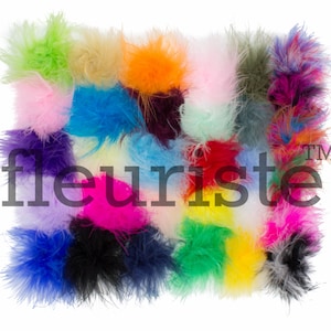 Marabou Feather Puffs, Marabou Puffs, Feather Puffs, Marabou Feathers, Curly Feathers, Feather Puff , Wholesale feather puffs, Choose Colors image 2