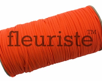 Skinny Elastic, Thin Elastic, 1/8 Elastic, Elastic By Yard, Fold Over Elastic, Elastic, Wholesale Elastic, Stretch Elastic, Orange