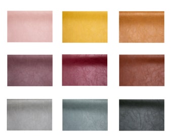 9 Colors Full Sheet Faux Leather Sheets, 8"x13" Cricut Bow Supplies, Synthetic Leather Sheets Fabric Leathers, Earring Supplies, DIY, A5 A4