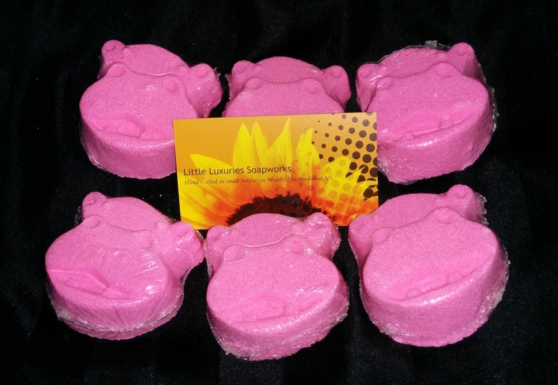 12 Hippo Bath Bombs 2 oz Pink Bath Bomb Kids Birthday Party | Etsy