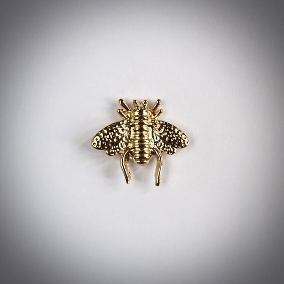 Vintage Bumble Bee Rhinestone Stickpin Black and Clear Glass Rhinestones Vintage Lapel Pin