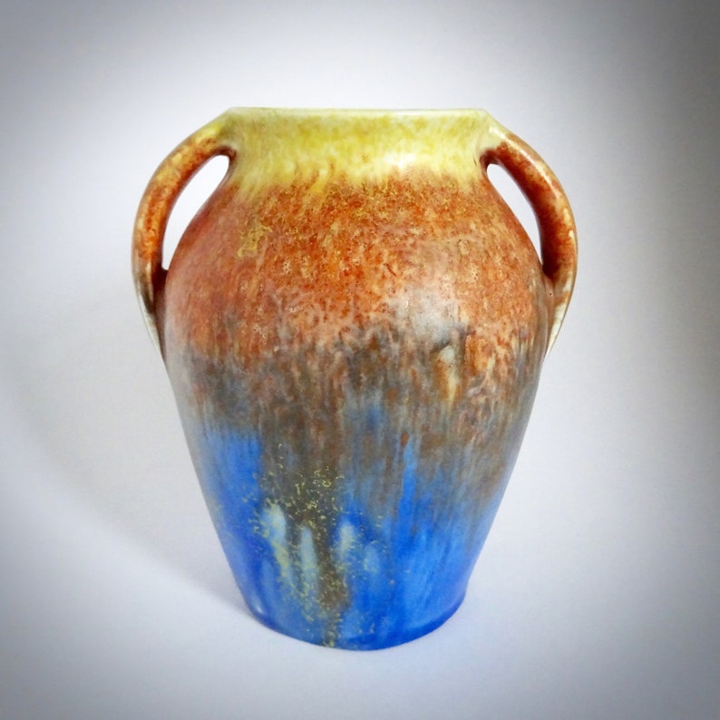 Art Deco Vase Drip Glaze Empire Ware 1933 Etsy