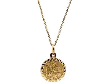 Gold St Christopher - Etsy UK