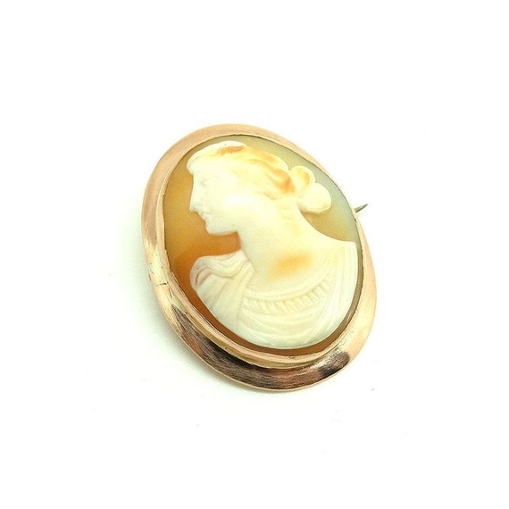 Antique Victorian Brooch | Cameo Brooch | 9ct Rose