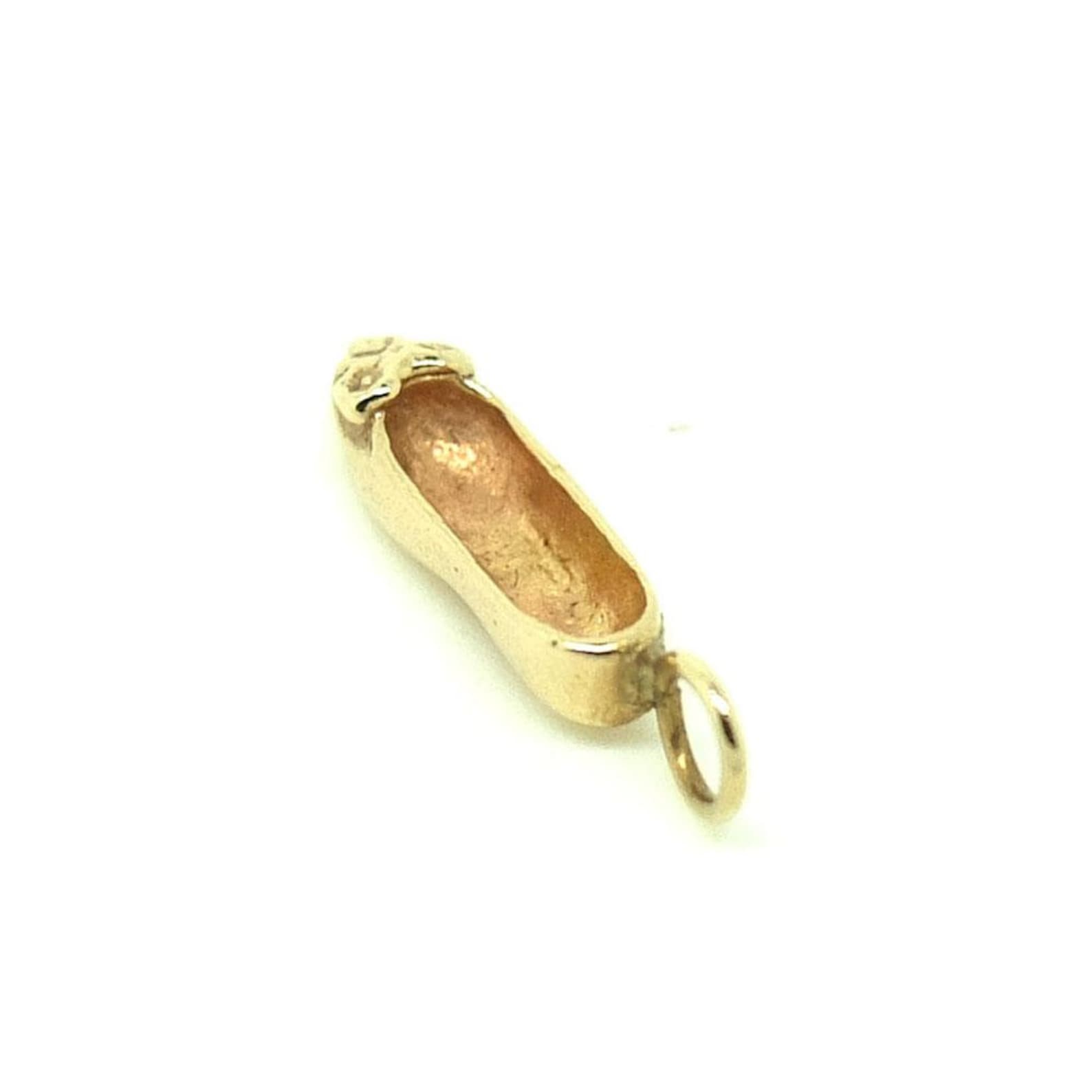 vintage charm necklace | 1960s gold charm | ballet shoe | charm necklace | delicate gold necklace | dancing charm