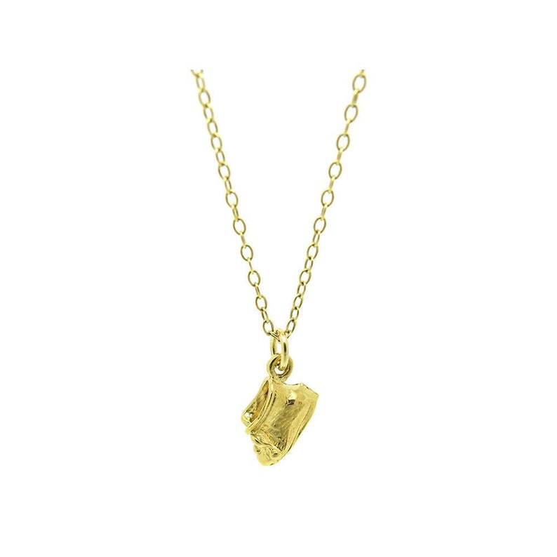 Shoe Charm 1960s Baby Boot Charm Necklace Vintage Charms Gold Plated Charm Necklace Gift for Mothers Vintage Gold Baby Charm
