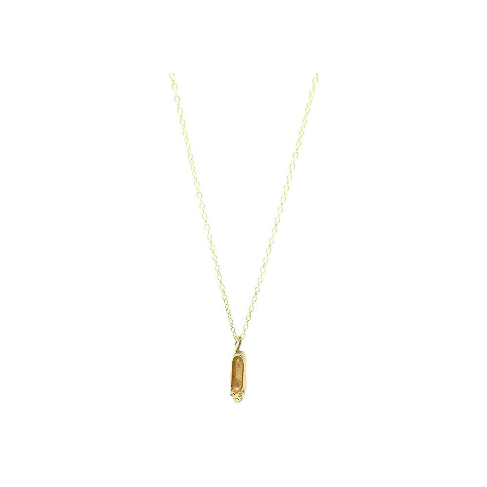 vintage charm necklace | 1960s gold charm | ballet shoe | charm necklace | delicate gold necklace | dancing charm