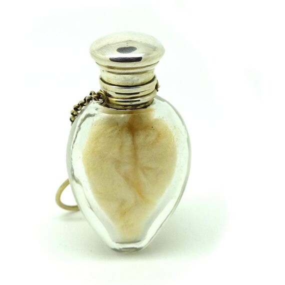 Antique Victorian Perfume Scent Bottle ANTIQUE ITALIAN CHATELAINE GLASS SCENT