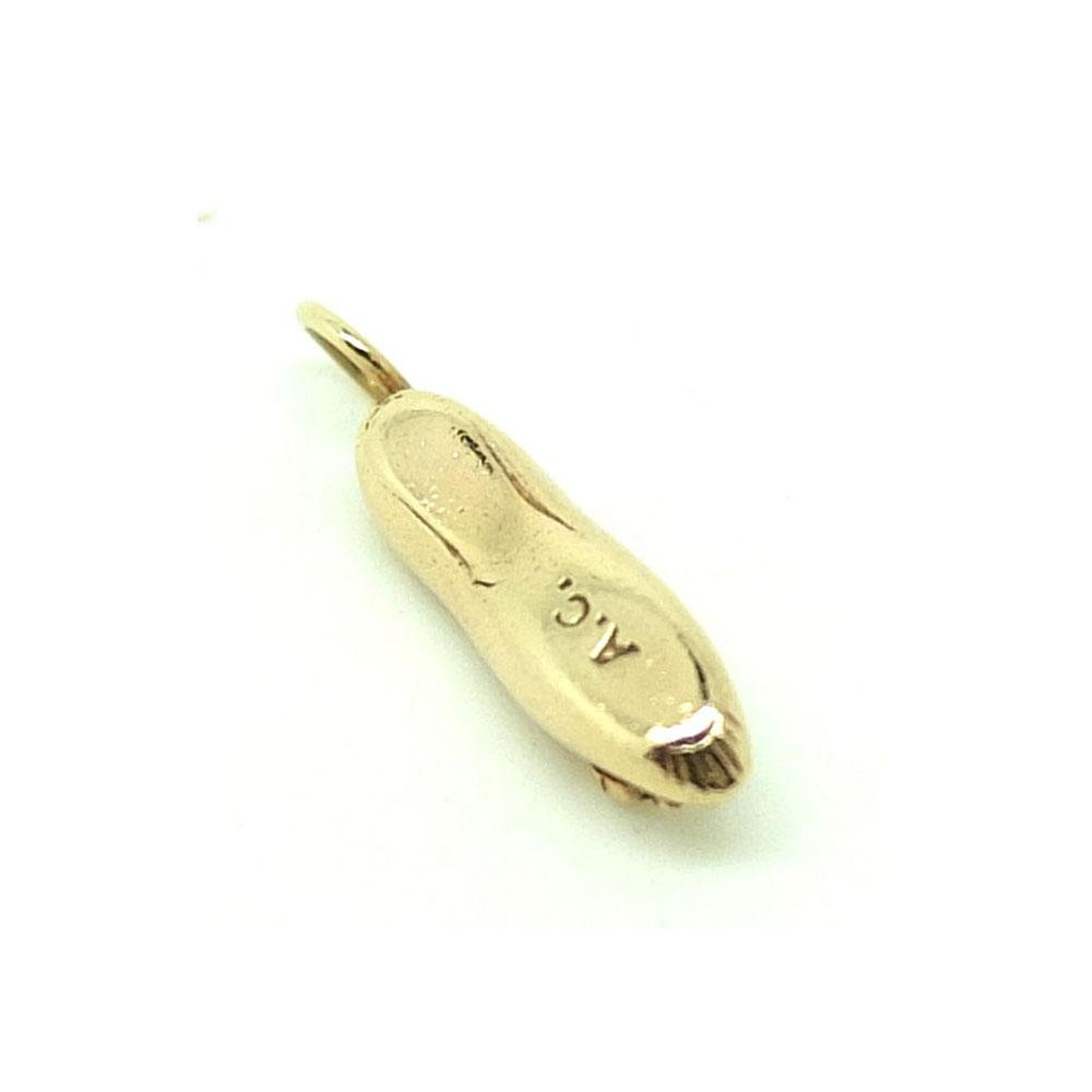 vintage charm necklace | 1960s gold charm | ballet shoe | charm necklace | delicate gold necklace | dancing charm