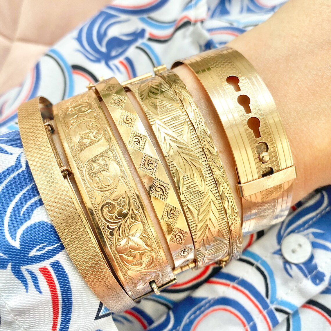 Vintage 1960s 9ct Rolled Gold Bangle Bracelet Etsy