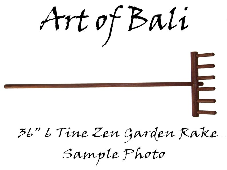 Full Size 36 6 Tine stained Zen Garden Rake Etsy