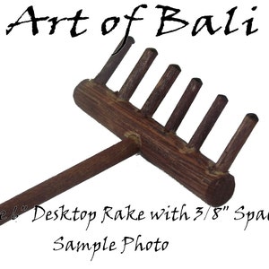 Authentic Art of Bali brand Zen Garden Rakes - Standard 6 Tine desktop rake