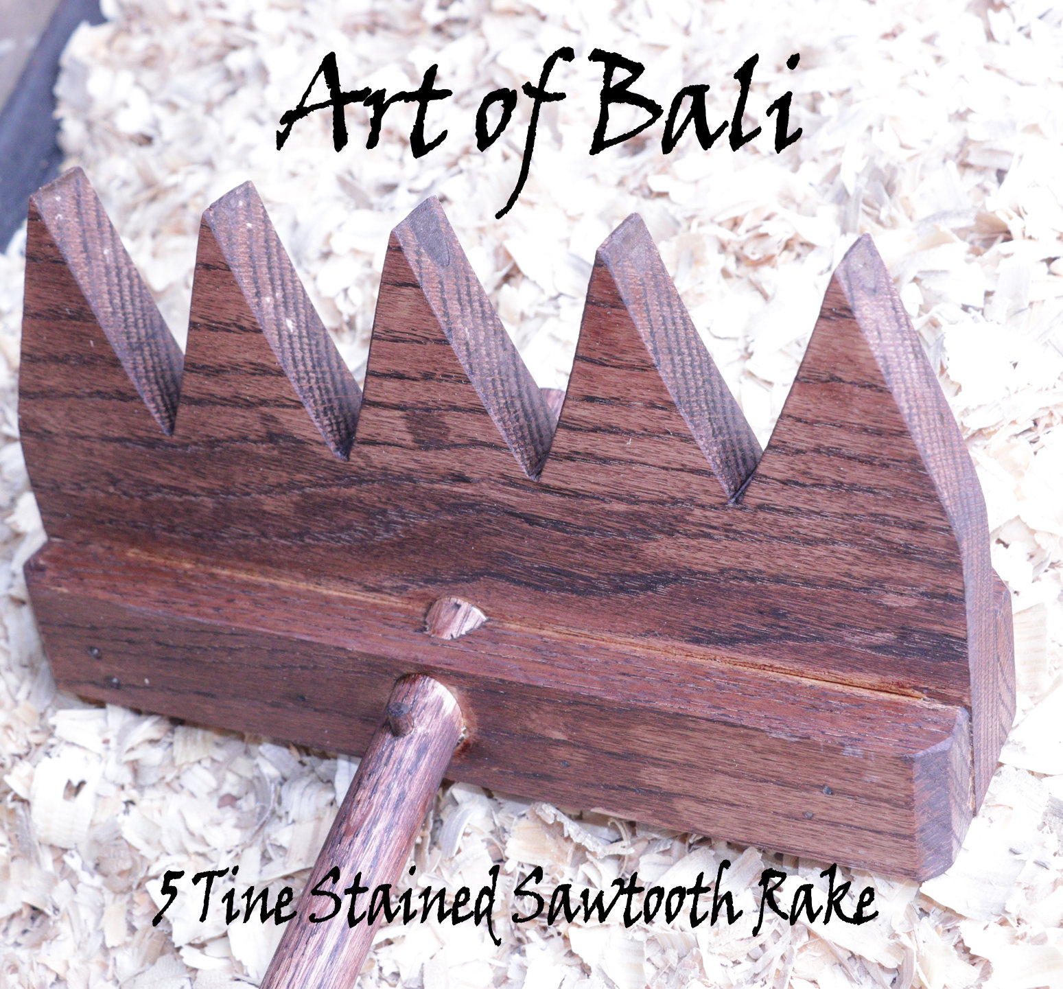 Full Size 48 5 Tine Saw Tooth stained Zen Garden Rake | Etsy