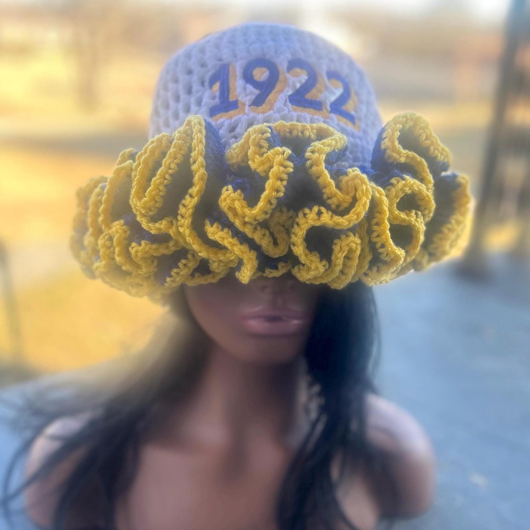 COPY - Ruffle hat poodle 1922 1922 Crochet Ruffle Hat - Etsy main image 3