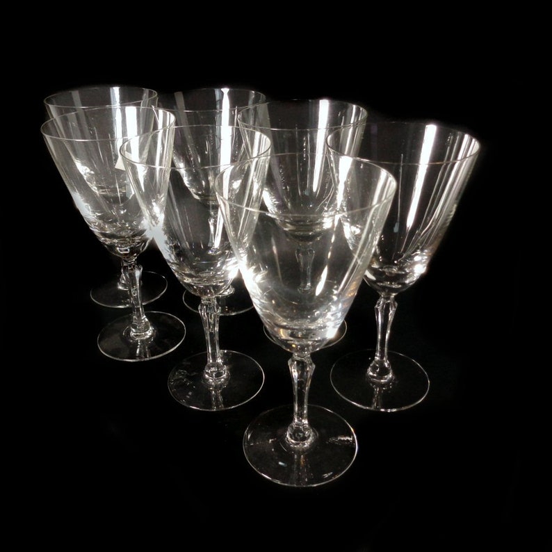 Vintage Noritake Crystal Stemware Wine/Water Glasses Set of Etsy