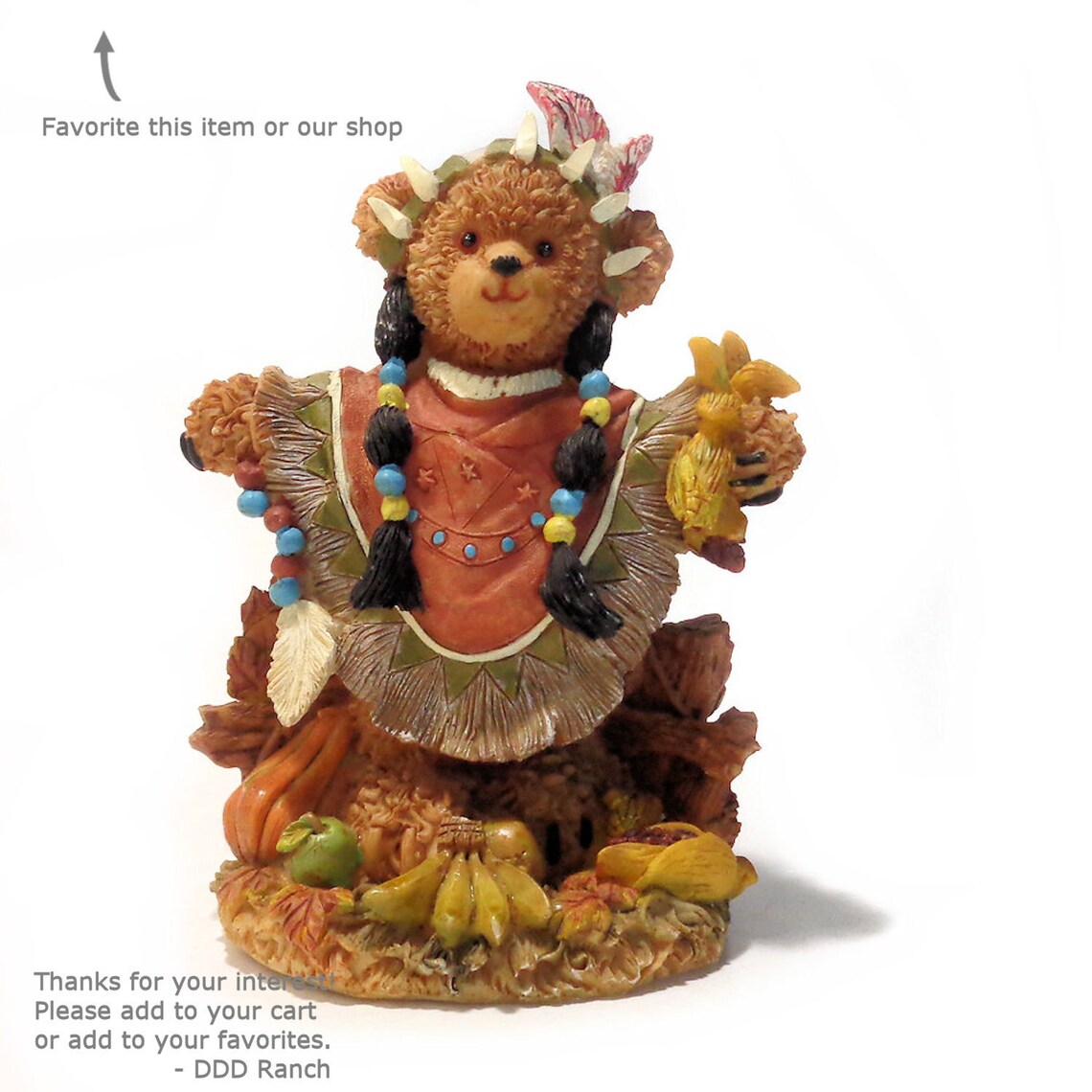 K's Collection Resin Indian Bear Figurine Etsy