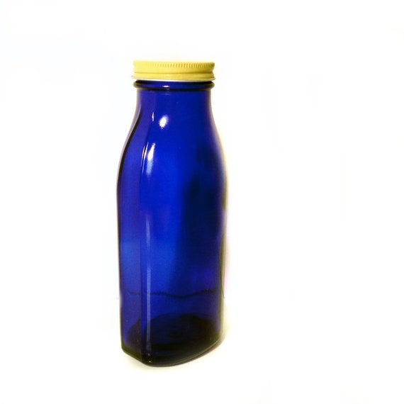 Vintage Cobalt Blue Glass Milk Of Magnesia Medicine Bottle Etsy etsy