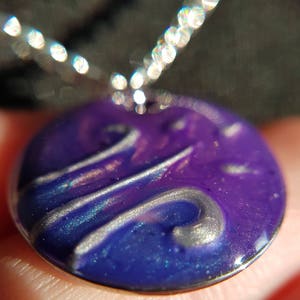 Purple & Blue Fantasy Necklace // Gift for her image 3