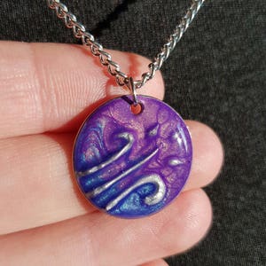 Purple & Blue Fantasy Necklace // Gift for her image 1