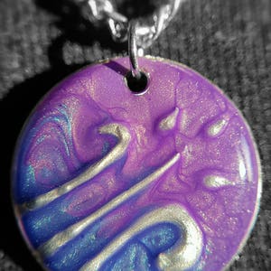 Purple & Blue Fantasy Necklace // Gift for her image 2