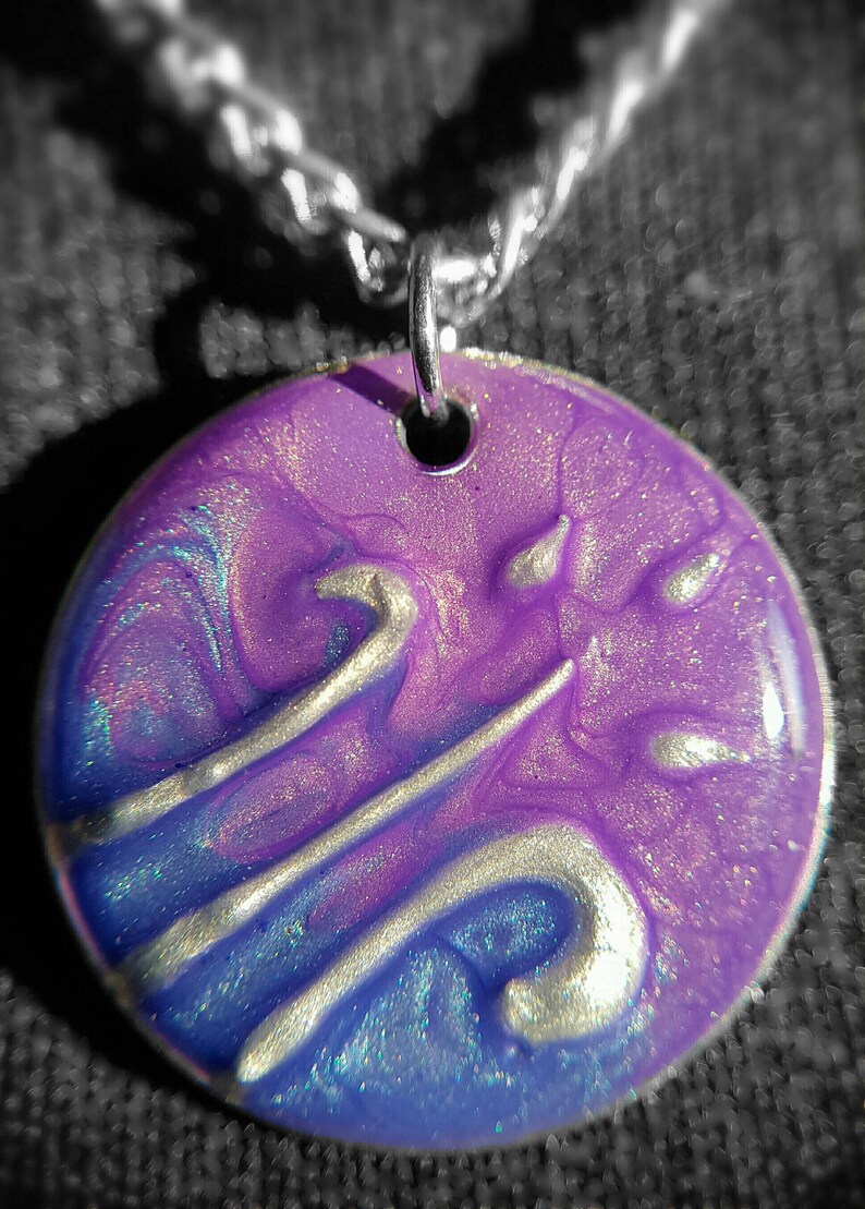 Purple & Blue Fantasy Necklace // Gift for her image 2