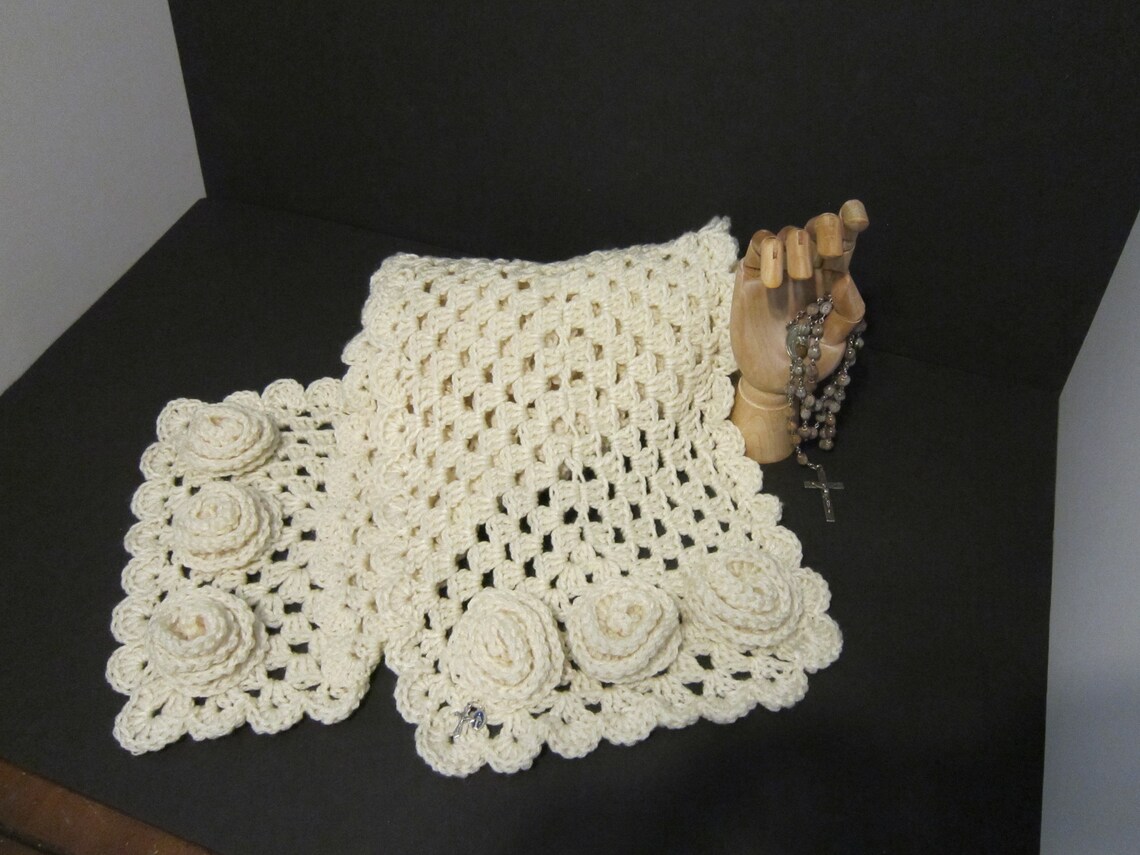 PATTERN ONLY for Rosary Shawl, Prayer Shawl, Mantle of Mary Etsy