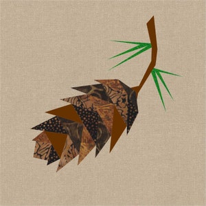Pinecone Slim Foundation Paper Piecing Pattern