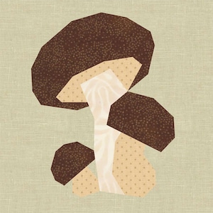 MushroomFamily Foundation Paper Piecing Pattern