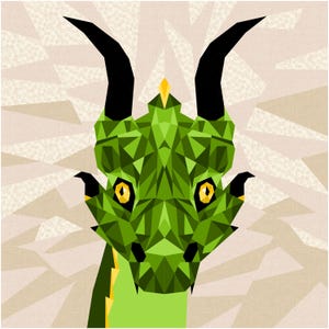 50&quot; x 50&quot; Geometric Dragon Foundation Paper Piecing Pattern