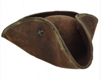 Melegari Pirates Jack S Tricorn réplica sombrero hecho a mano Sergio Anzani sombrerero