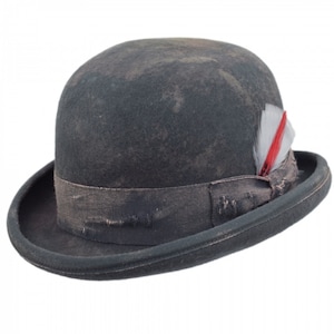 Clochard Aged Western Bowler hat dark gray