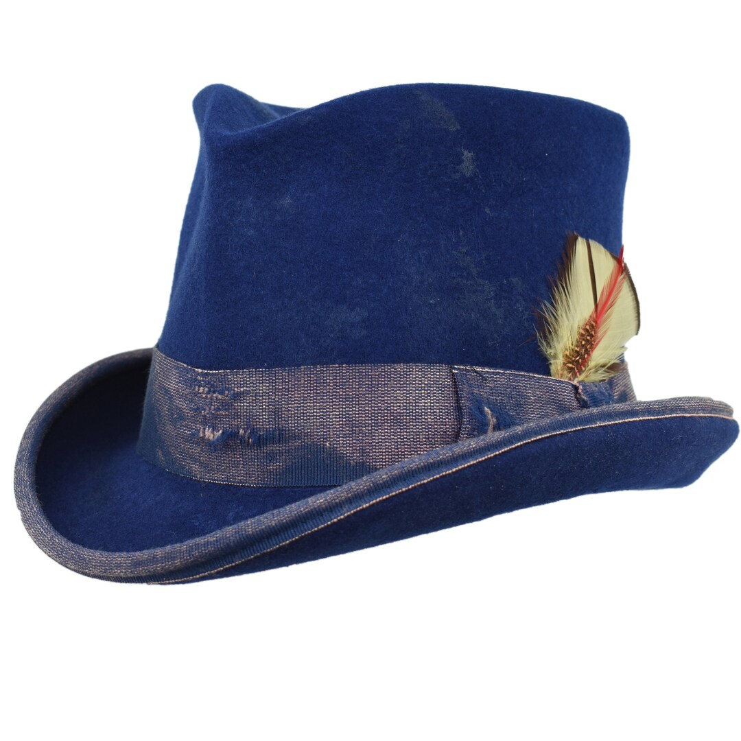 Western Aged top hat handmade Sergio Anzani Hatmaker Italia
