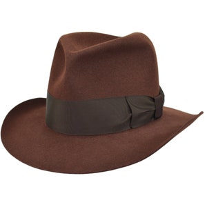 Chapeau Melegari Fedora Raider réplique fait main par le chapelier Sergio Anzani