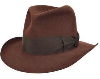 Melegari fedora Raider replica hat handmade Sergio Anzani hatmaker