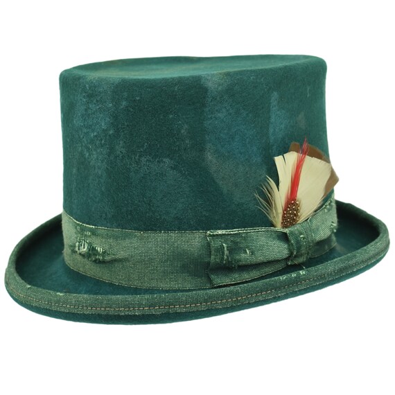 Funky Aged Top Hat Handmade Hatmaker 