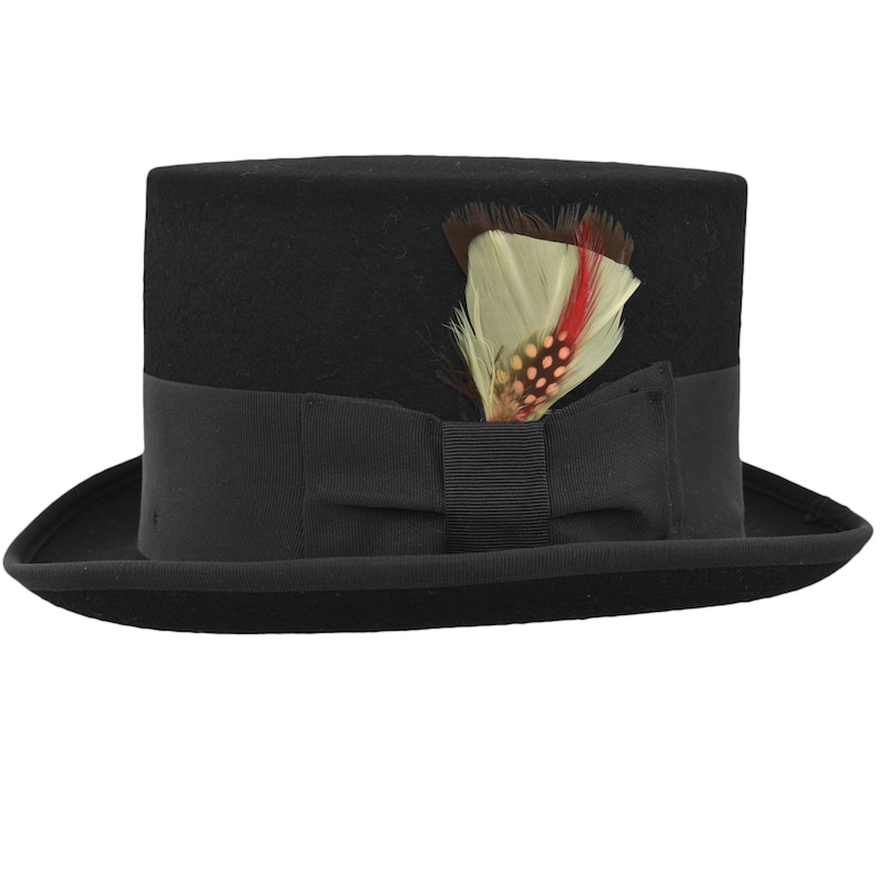 Stovepipe Western Wool Felt Top Hat Etsy