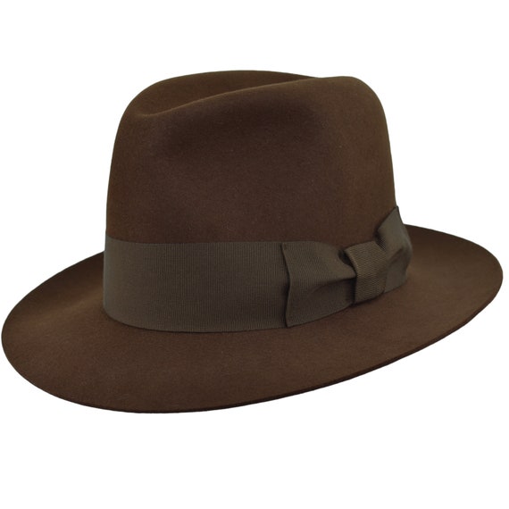 Melegari Indiana Jones Fedora replica Hat handmade | Etsy