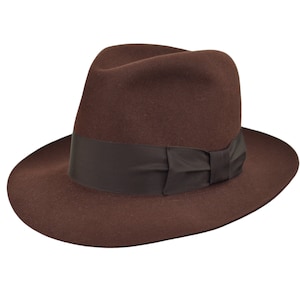 Melegari Fedora Indiana réplique chapeau fait à la main Sergio Anzani chapelier