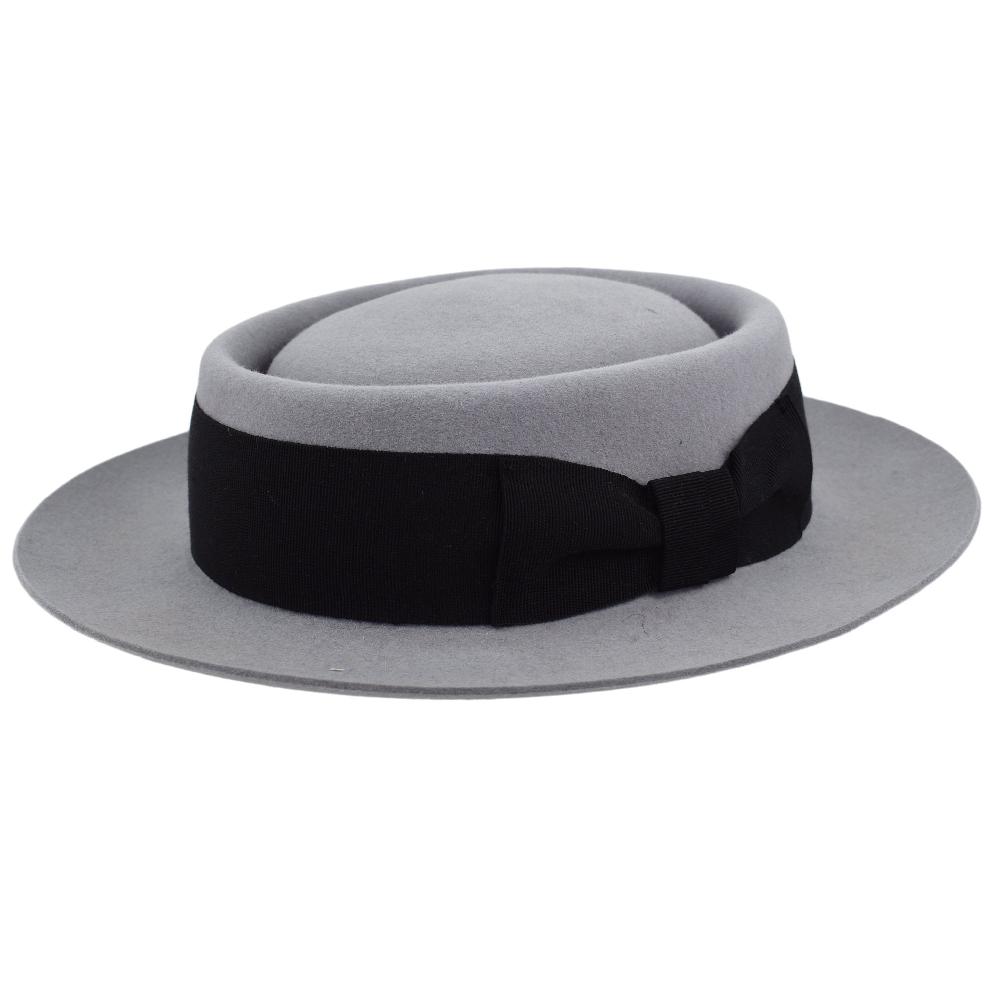 Pork Pie Hat Buster Keaton Flat Hat handmade Sergio Melegari Etsy