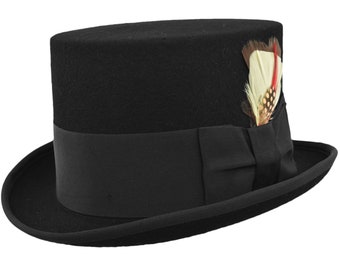 Stovepipe Western wool felt top Hat