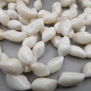White Coral Rough Nuggets Beads 23pcs image 1