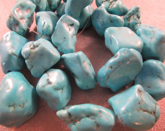 Magnesite Turquoise Nuggets Beads 20pcs