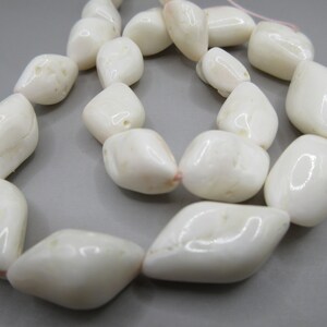White Coral Rough Nuggets Beads 23pcs image 4