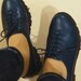 Women's Leather Shoes Navy Blue Oxfords Women Shoes Laceup Platform ...