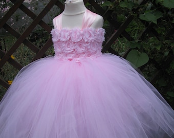 Baby Pink Tulle Dress Eerste Birhtday Outfit Meisjes Verjaardag Tutu Girl Dress Wedding Peuter Ball Jurk Tutu Jurk 1 2 3 4T/ 5 6